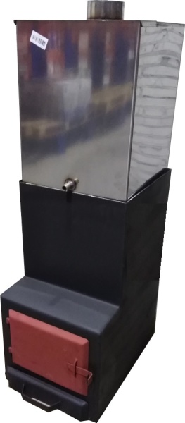 Котел банный с баком, Каменка сзади