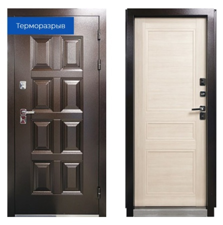 Дверь мет. Винтер-100 3Ф Терморазрыв  Мет/Антик медь  2060*960 Правая