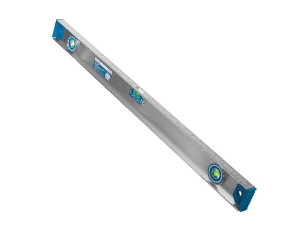 Уровень алюм. скелетный, 2 глазка+1 поворотный на 360, магн. лента, линейка, 800мм