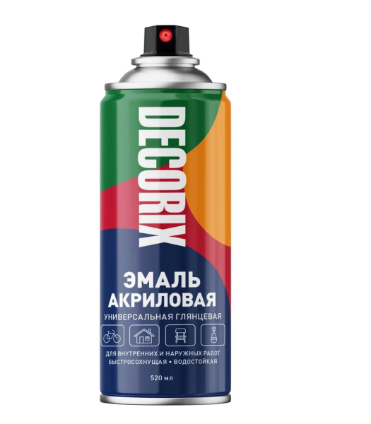 Эмаль аэрозольная акриловая универсал. Decorix 520 мл 0101-06, ярко-синяя глянц. /12/