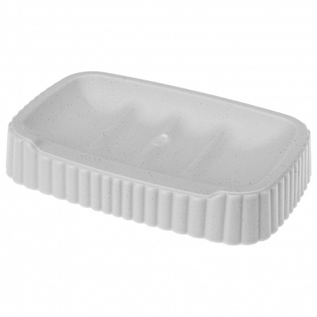 Мыльница Velvet, пластик, св.-серый, Econova/Бытпласт