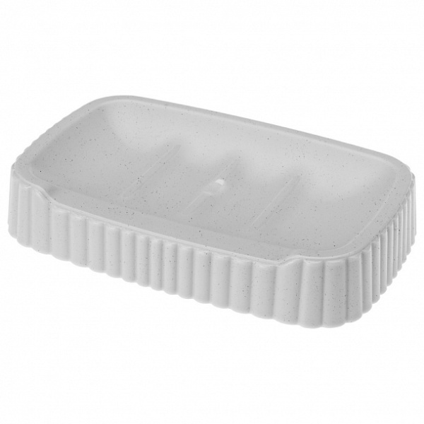 Мыльница Velvet, пластик, св.-серый, Econova/Бытпласт