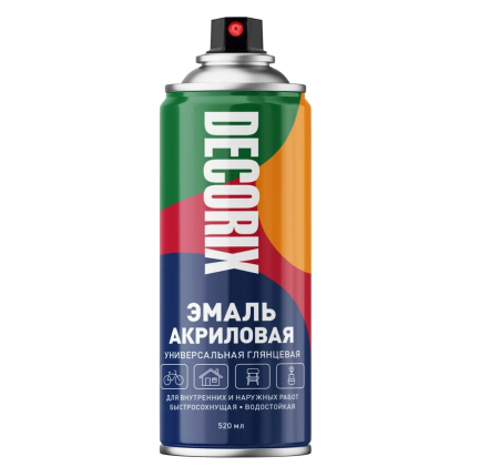 Эмаль аэрозольная акриловая универсал. Decorix 520 мл 0101-13, светло-зелёная глянцевая /12/