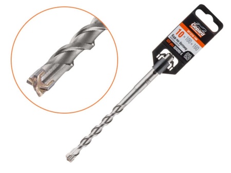 Бур (сверло) 10*100*160 мм SDS-plus QUADRO-X, Gepard