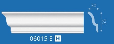 Плинтус экструз. 06015 Е 2м (100) (30*55) Н