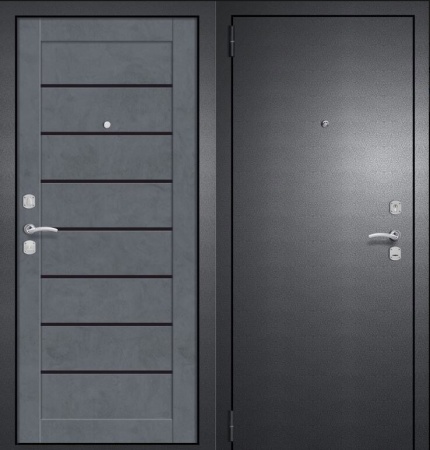 Дверь мет. METIX 24 Антик серебро/Бетон графит 860 Левая