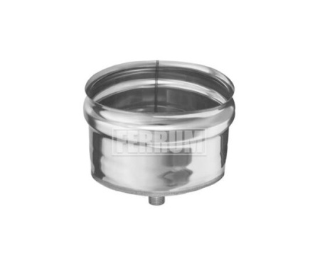 Заглушка Феррум М внешняя нержавеющая (430/0,5 мм) ф120 с конденсатоотводом