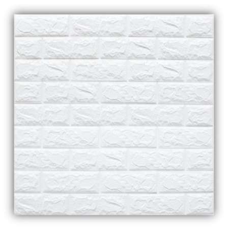 Панель самоклеящаяся 3D 700*770*3 мм, Белый кирпич