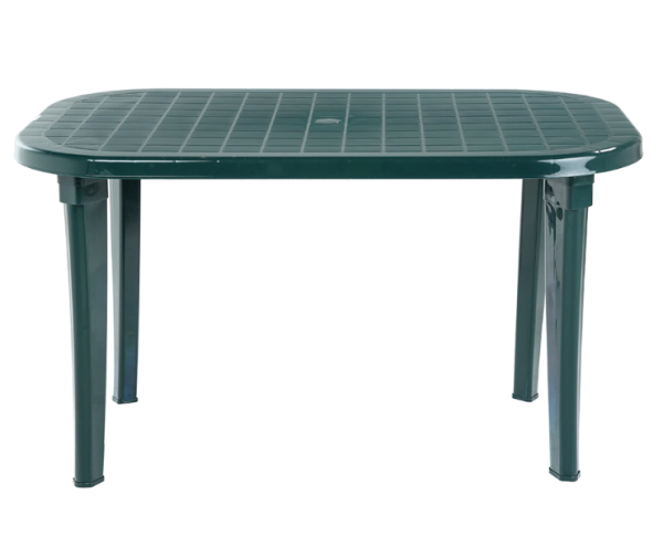 Стол пластиковый прямоугольный 137х85х72 см зеленый