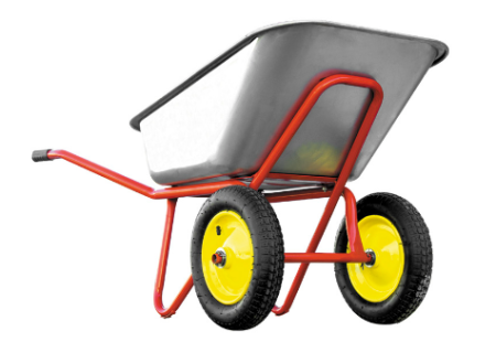 Тачка строительная двухколесная, 240кг/110л