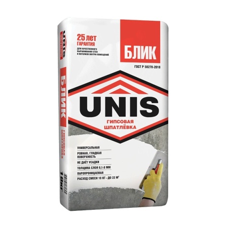 Шпатлевка Юнис Блик гипсовая 18кг