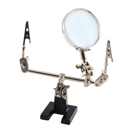 Лупа 4-х кратная с зажимом д/пайки 