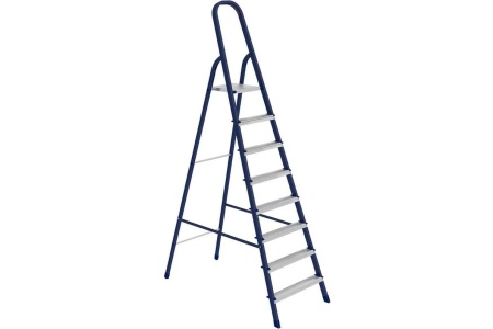 Стремянка 8 ступеней, стальная комбинированная