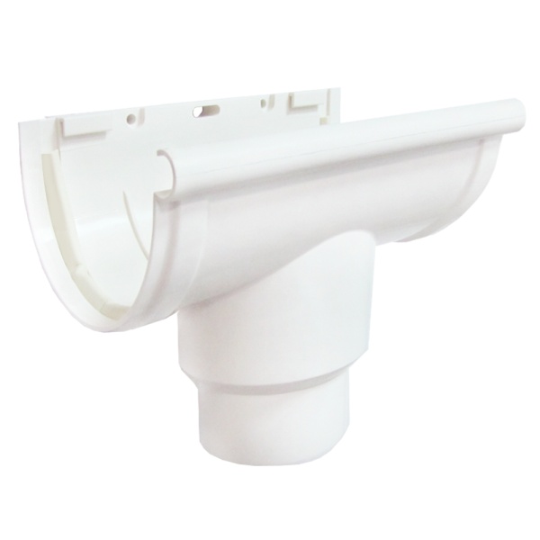 Воронка желоба центральная уплотнитель RAL 9003 белый 